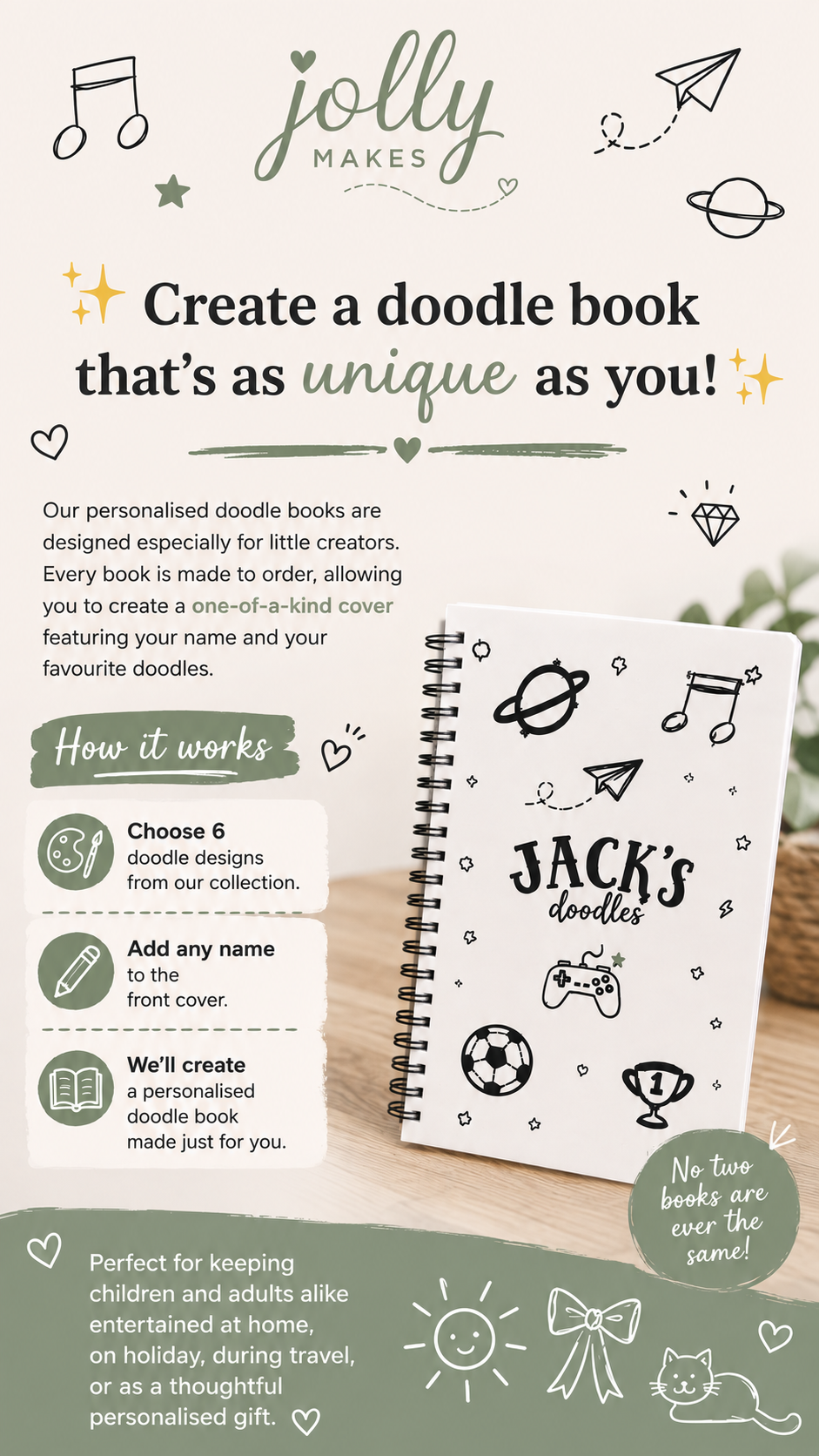 Personalised Doodle Book